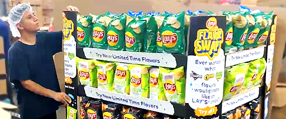 Snack Food Floor Display Assembly Services in Grand Prairies Texas